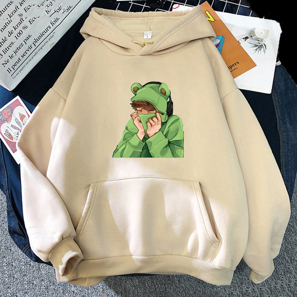 Karl Jacobs Frog Hoodie Sweatshirts Men Women Pullover Unisex Harajuku Dream Team Smp Tracksuit Hip-hop Anime Long Sleeve Hoody