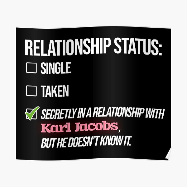Relationship with Karl Jacobs Poster RB1006 product Offical Karl Jacobs Merch