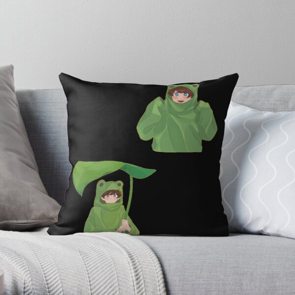 Karl Jacobs Frog Throw Pillow RB1006 product Offical Karl Jacobs Merch