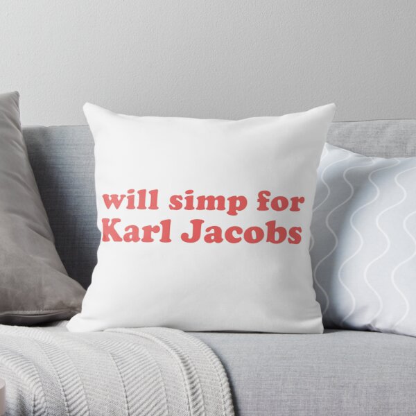 will simp for karl jacobs karl jacobs simp Throw Pillow RB1006 product Offical Karl Jacobs Merch