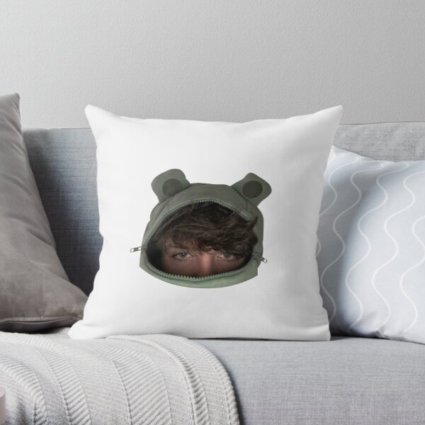 Karl Jacobs Frog Throw Pillow RB1006 product Offical Karl Jacobs Merch