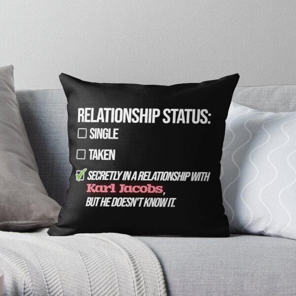 Relationship with Karl Jacobs Throw Pillow RB1006 product Offical Karl Jacobs Merch