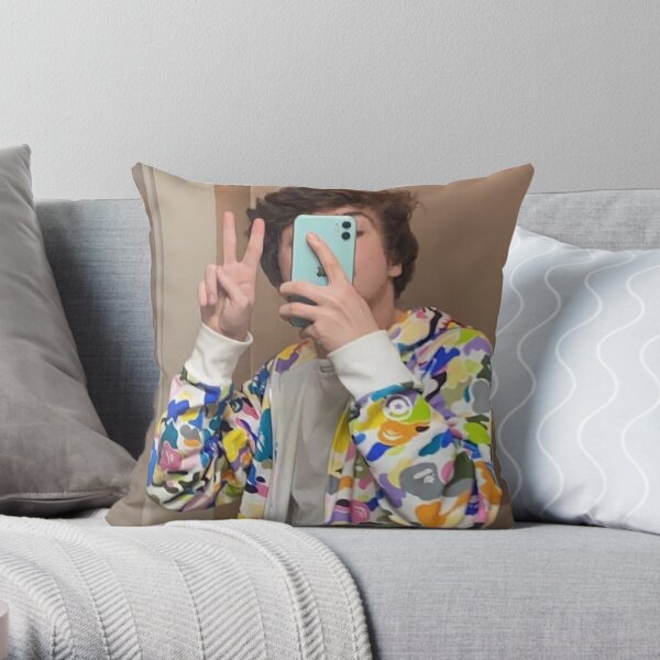 Karl Jacobs | Selfie | Dream SMP | Tales from the SMP Throw Pillow RB1006 product Offical Karl Jacobs Merch
