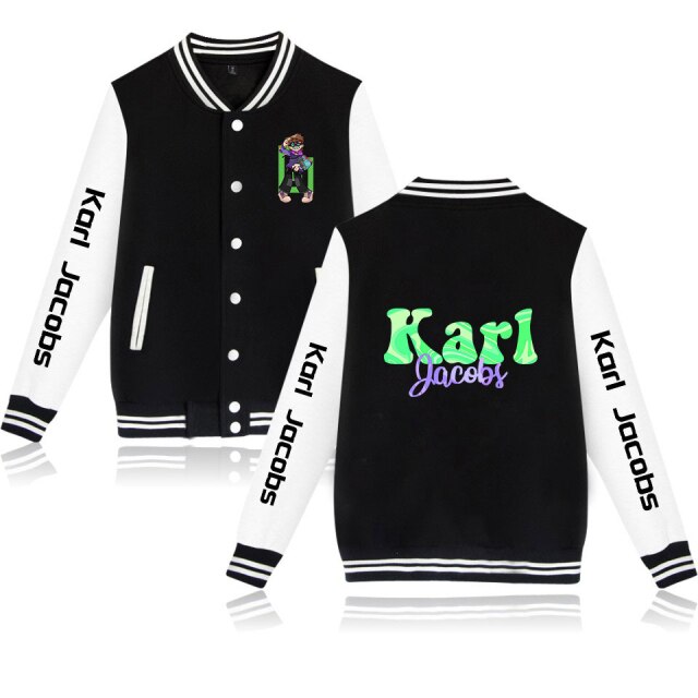 Karl Jacobs Baseball Jacket men Coat Uniform Classic College Style Outwear Karl Jacobs Frog Hip hop 10.jpg 640x640 10 - Karl Jacobs Merch